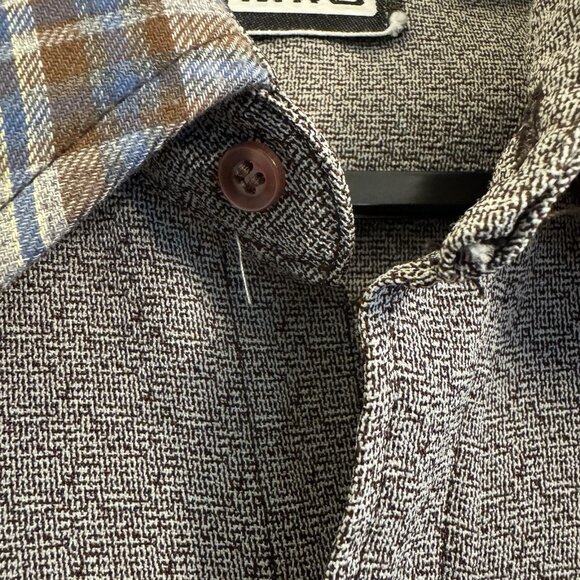 MWG Western Shirt Vintage Pearl Snap Button Size Medium Large - Picture 6 of 9